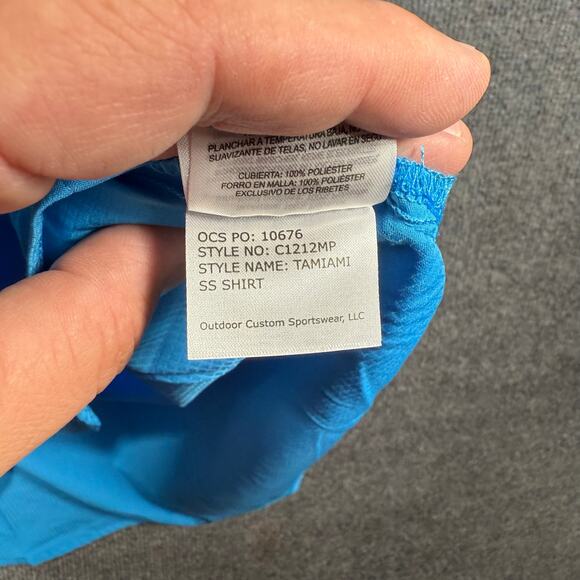Columbia PFG Tamiami Fishing Shirt Men's XL Blue Button Up Vented Outdoors READ - Picture 7 of 11